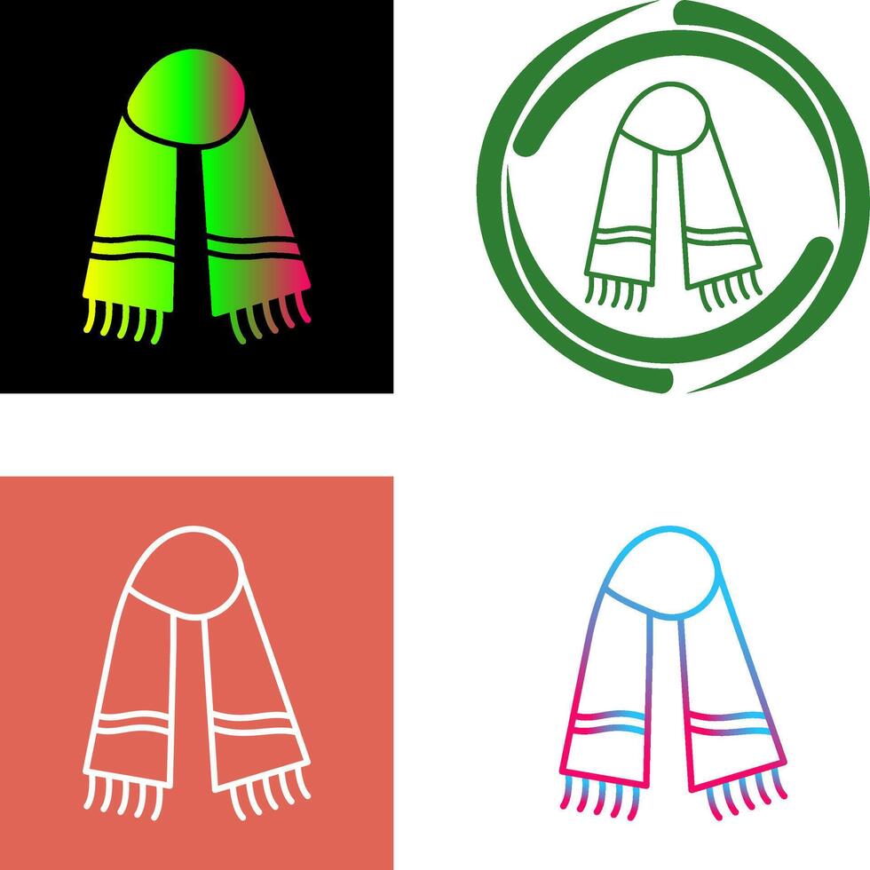 Warm Scarf Icon Design vector