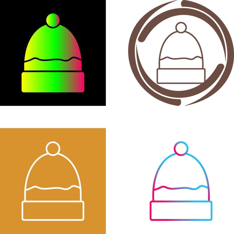 Warm Cap Icon Design vector