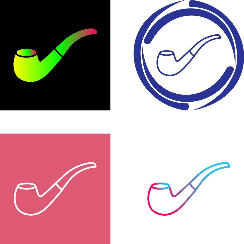 Smoking Pipe Icon Design vector