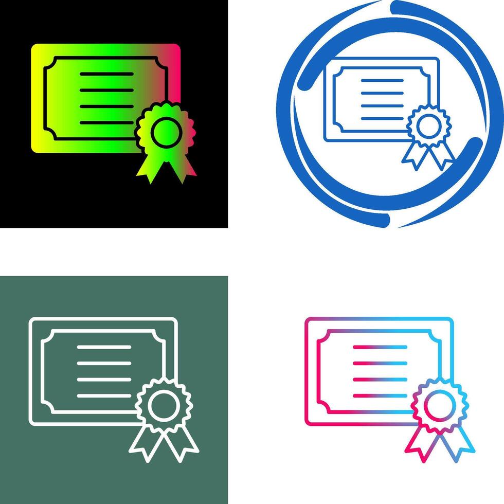 Certificate Icon Design vector