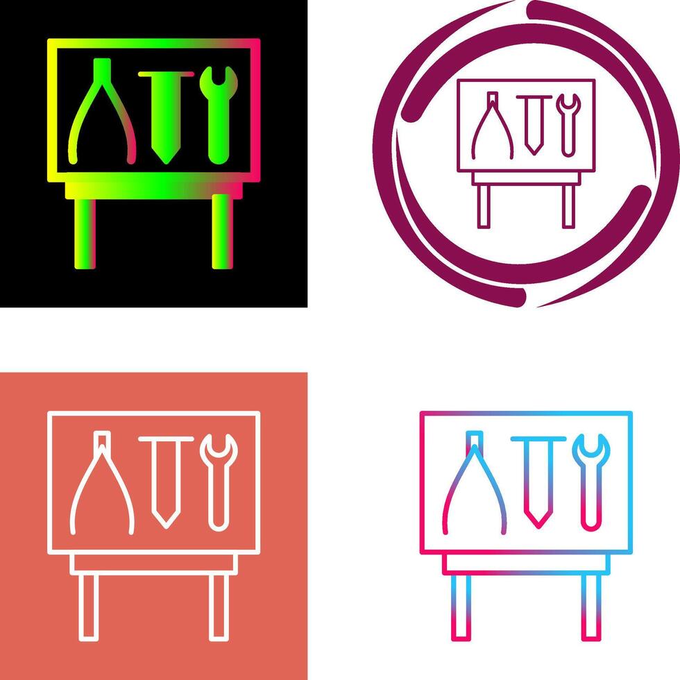 Tools Exhibit Icon Design vector