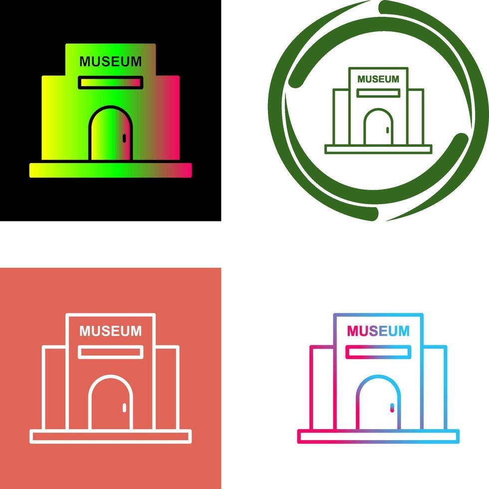 Museum Building Icon Design vector