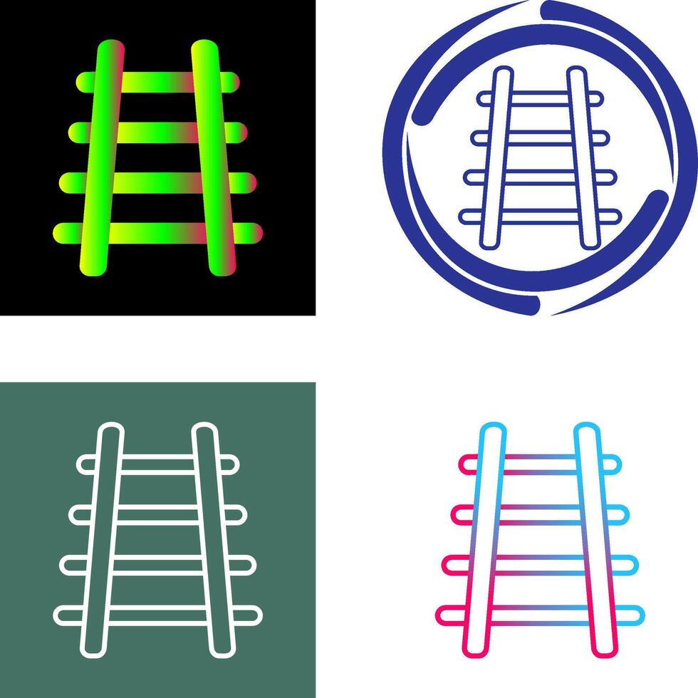 Train Tracks Icon Design vector