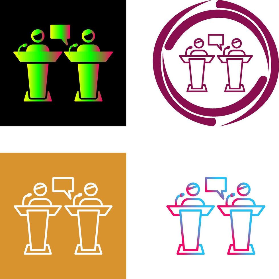 Debate Icon Design vector