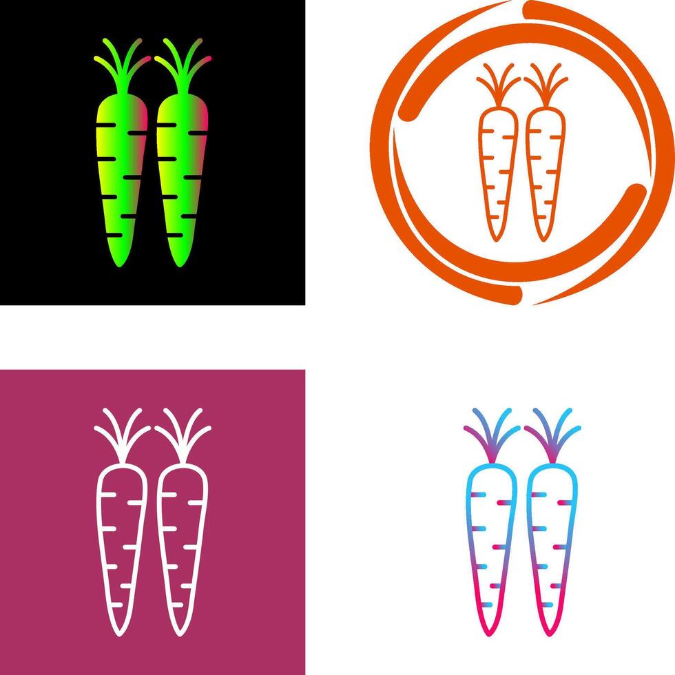 zanahorias icono diseño vector