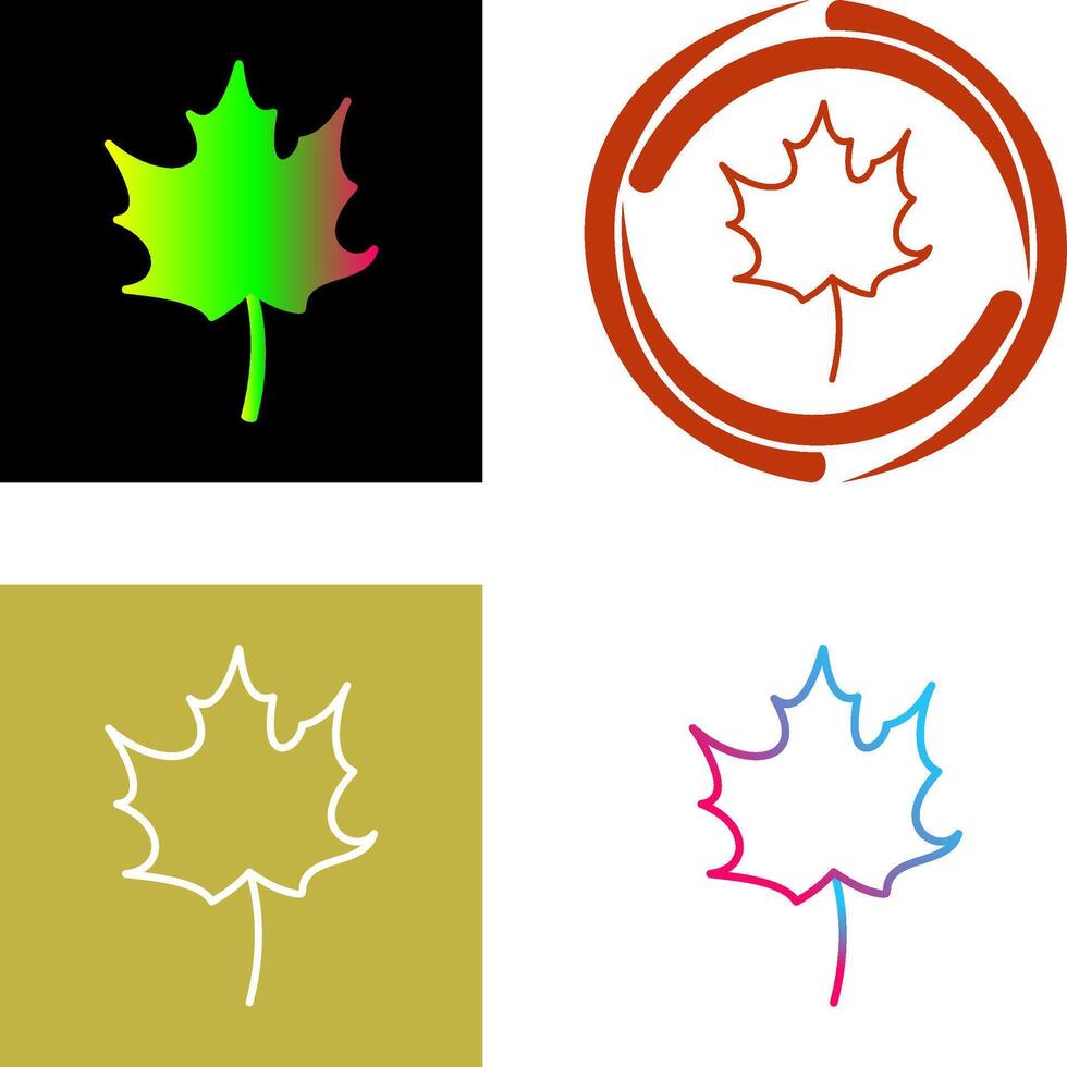 Autumn Leaf Icon Design vector