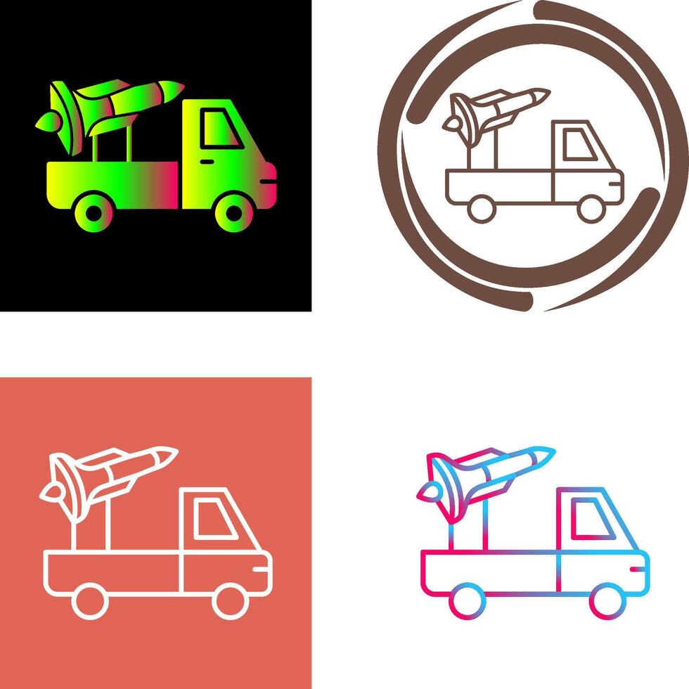 Missile Truck Icon Design vector