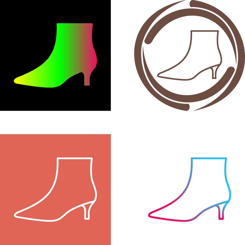 Boots with Heels Icon Design vector