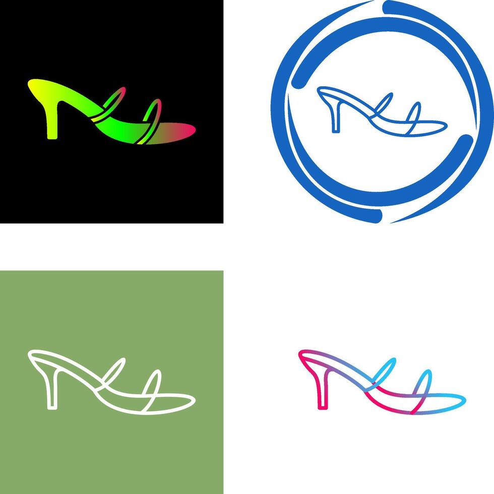 Stylish Sandals Icon Design vector