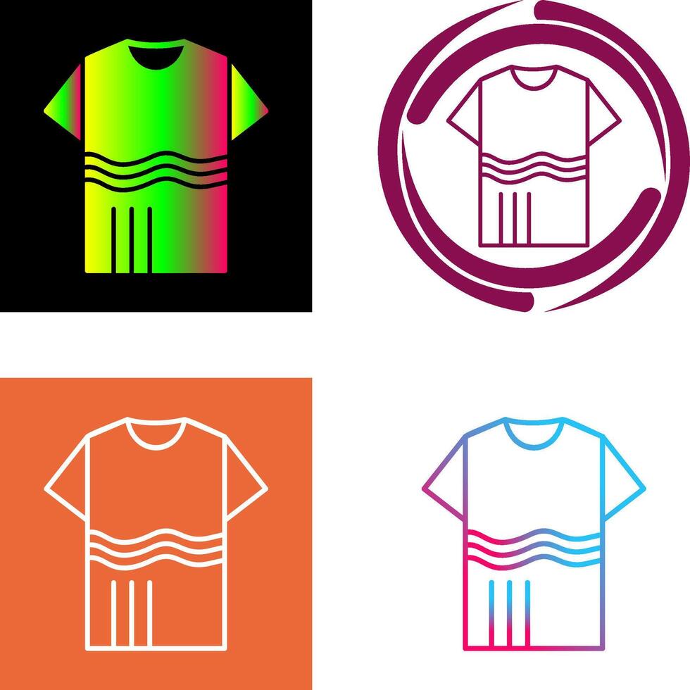 T Shirt with lines Icon Design vector