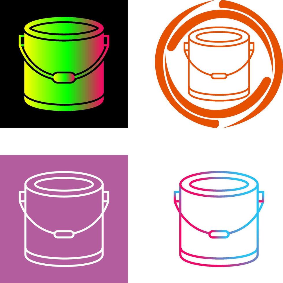 Paint Bucket Icon Design vector