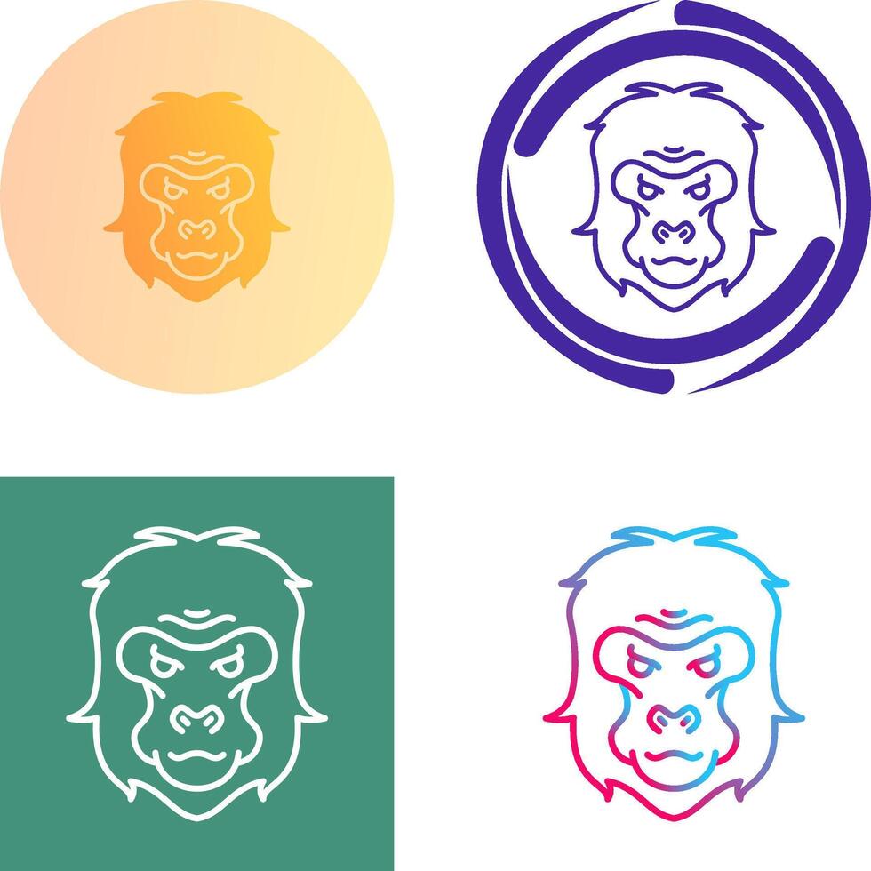 Gorilla Icon Design vector