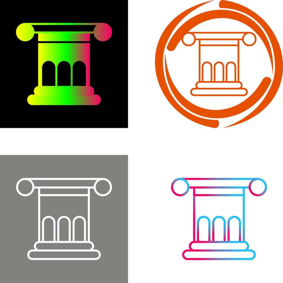 Roman Law Icon Design vector