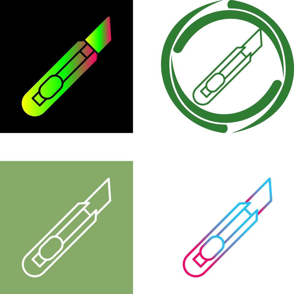 Stationery Knife Icon Design vector
