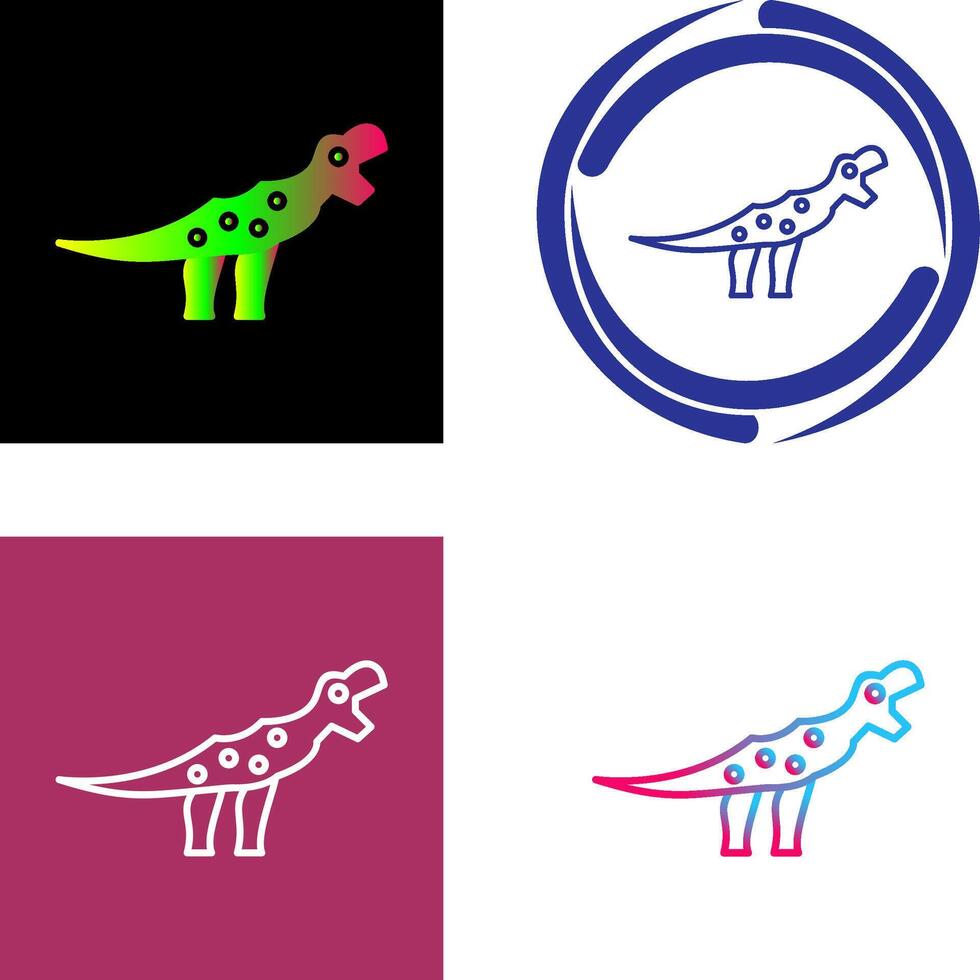 Dinosaur Icon Design vector