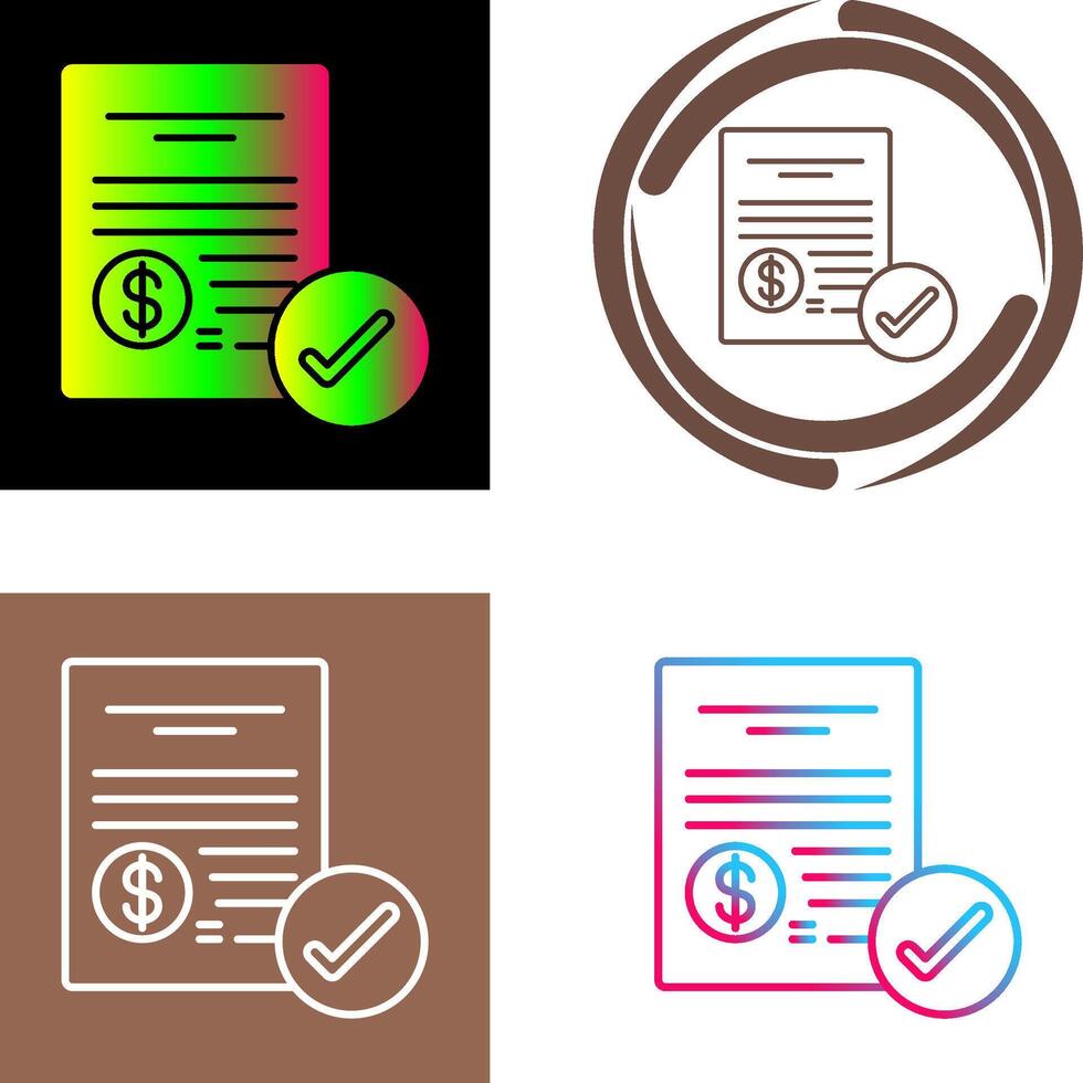 Paid Icon Design vector