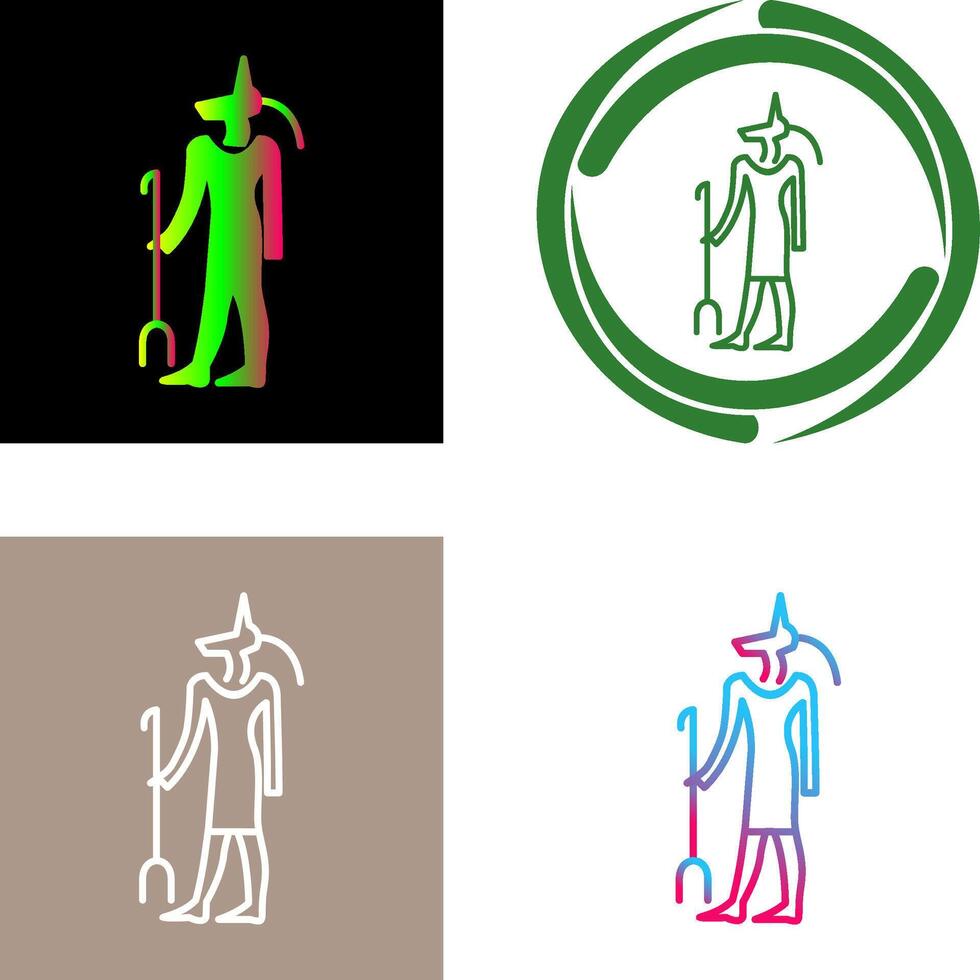 Egyptian god Icon Design vector