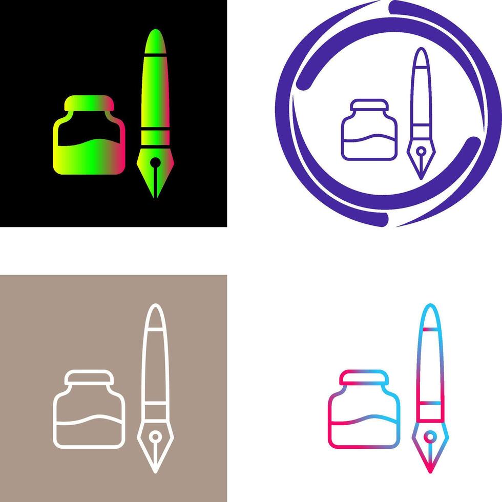 Ink and Pen Icon Design vector