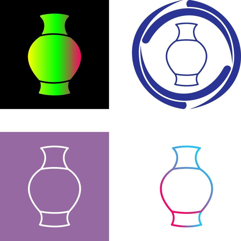 Antique Jar Icon Design vector