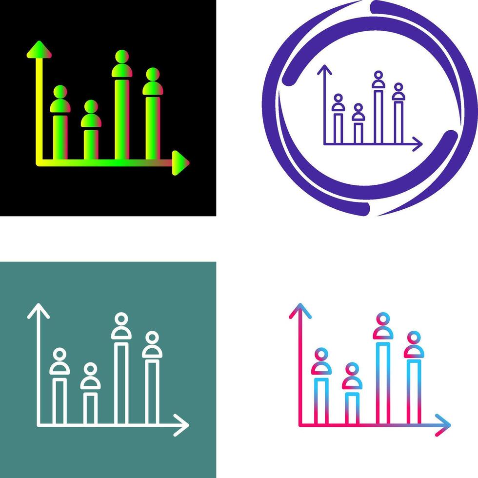 Candidate Graph Icon Design vector