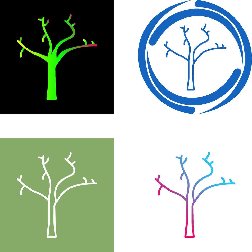Tree with no Leaves Icon Design vector