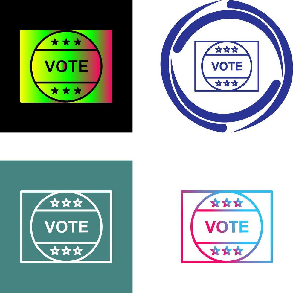 Vote Sticker Icon Design vector
