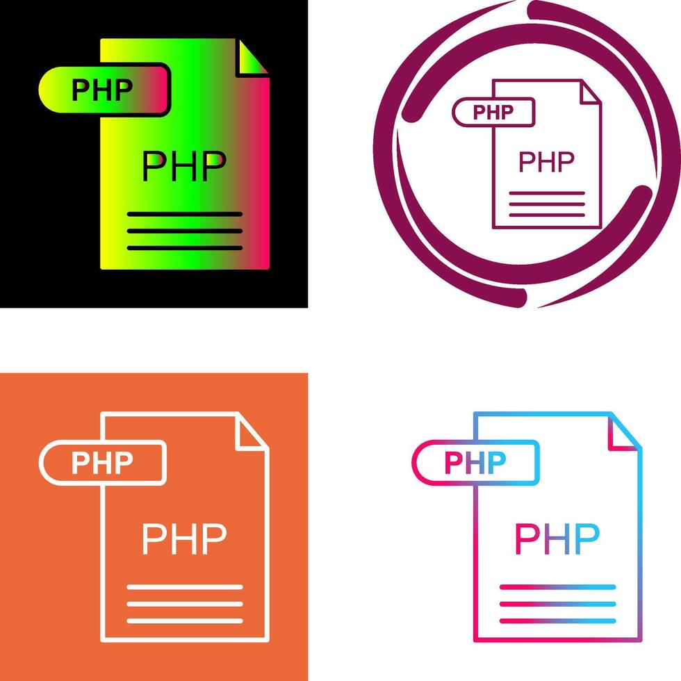 PHP Icon Design vector