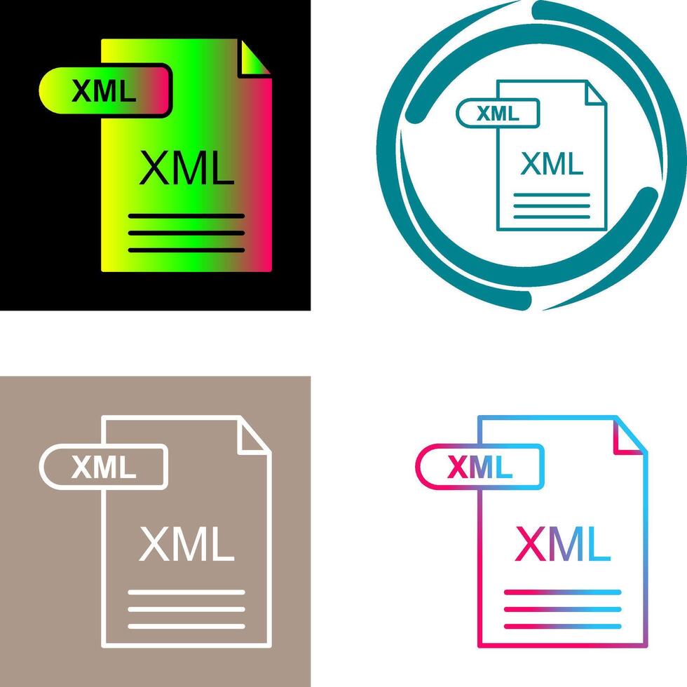 XML Icon Design vector
