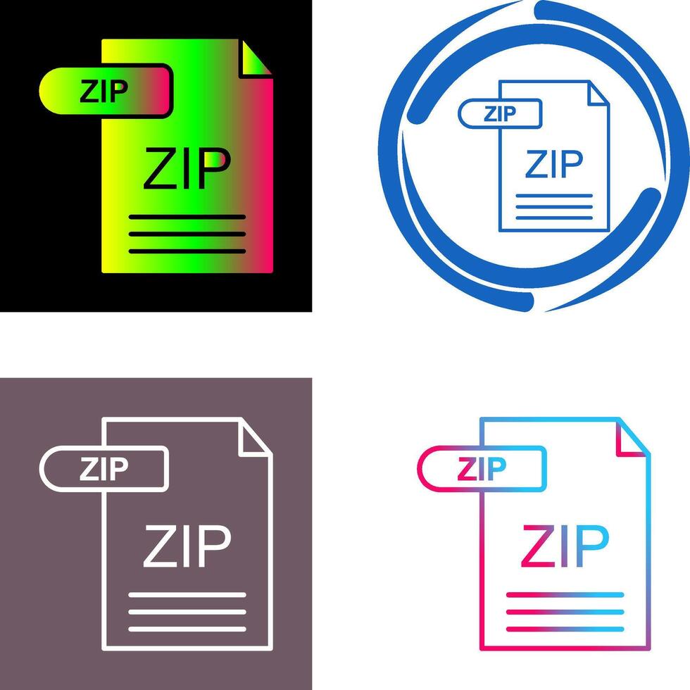 ZIP Icon Design vector