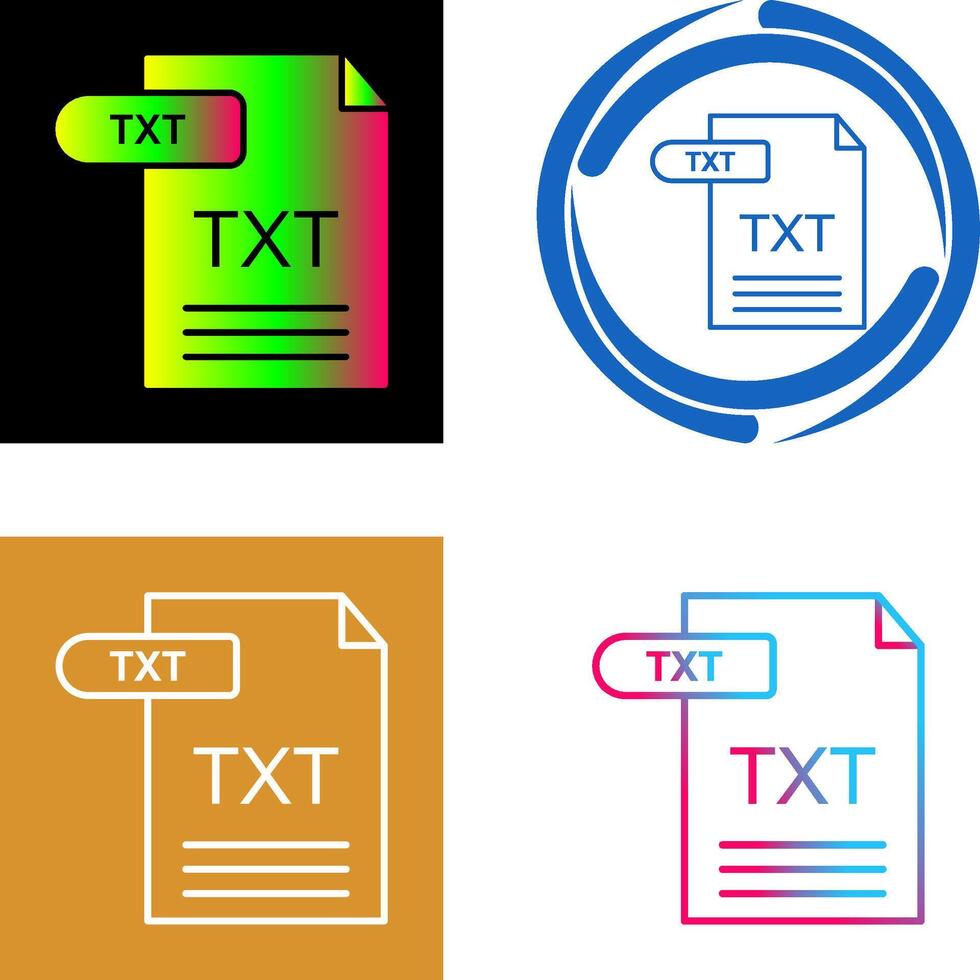 TXT icono diseño vector