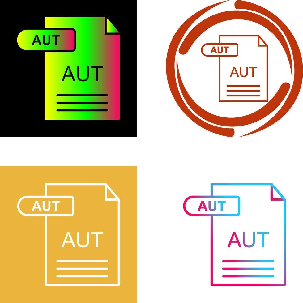 AUT Icon Design vector