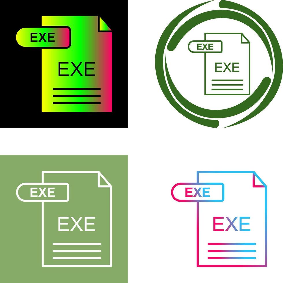 EXE Icon Design vector