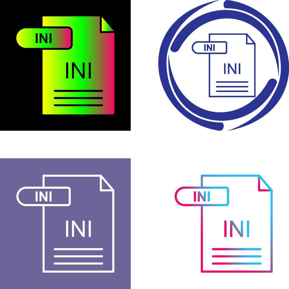 INI Icon Design vector