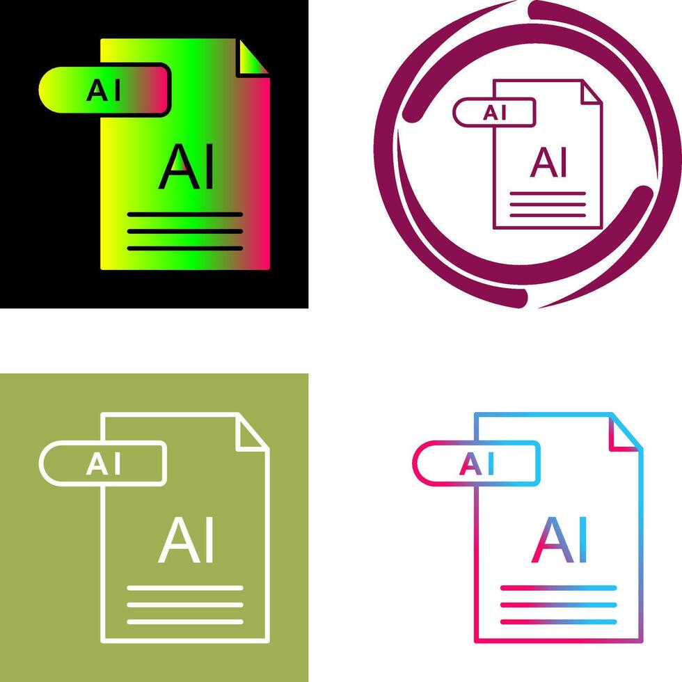 AI Icon Design vector