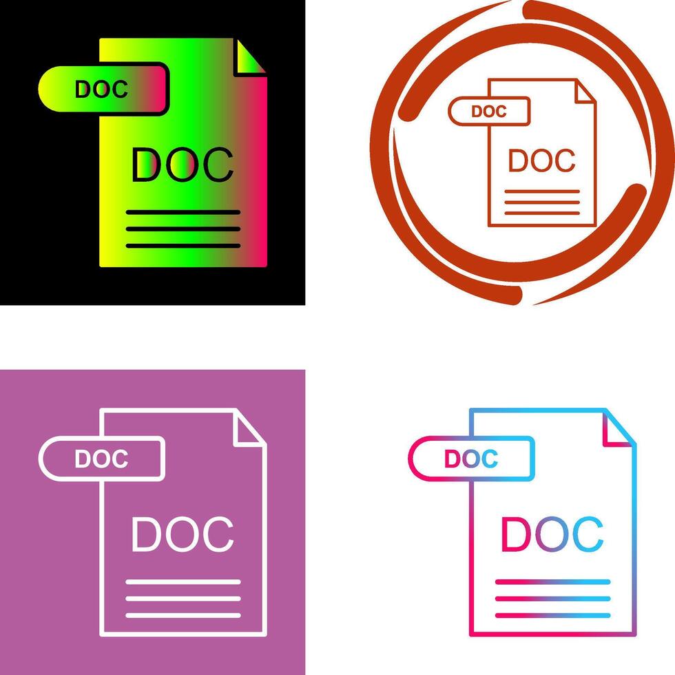 DOC Icon Design vector