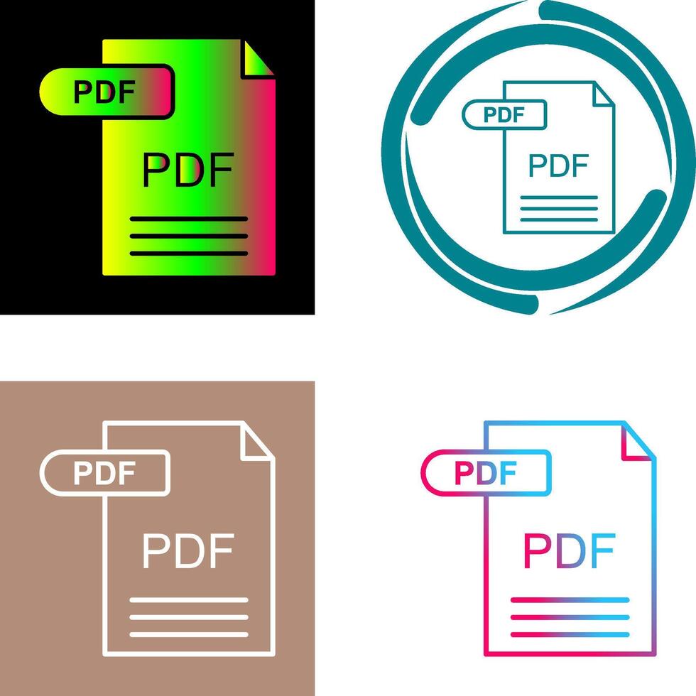 PDF Icon Design vector