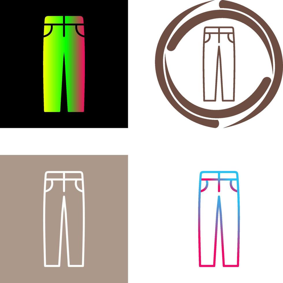 Men's Pants Icon Design vector