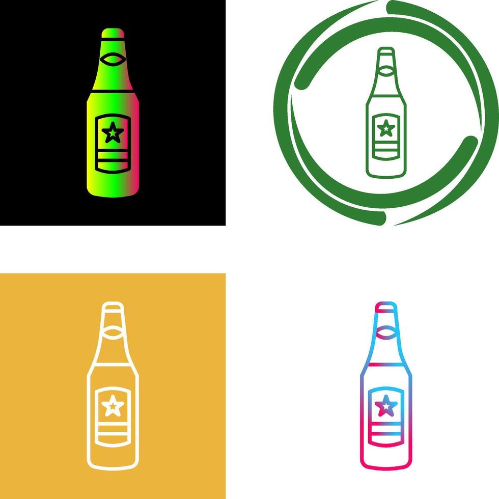 Beer Bottle Icon Design vector