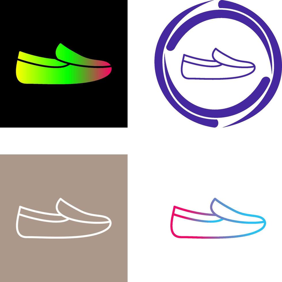 Men's Loafers Icon Design vector