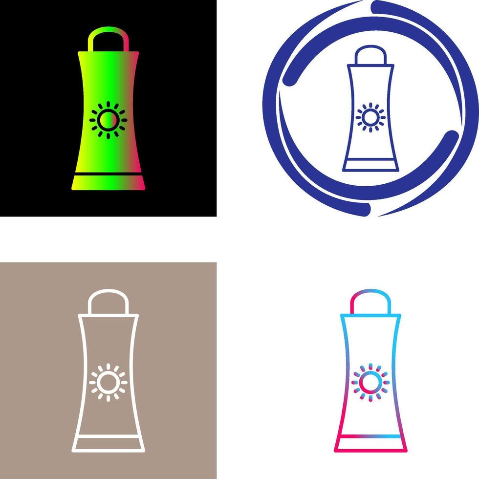 Sunblock Cream Icon Design vector