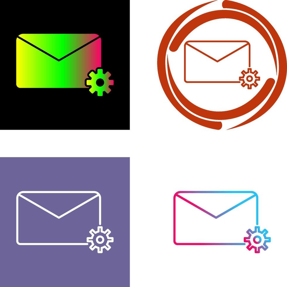 Message Settings Icon Design vector