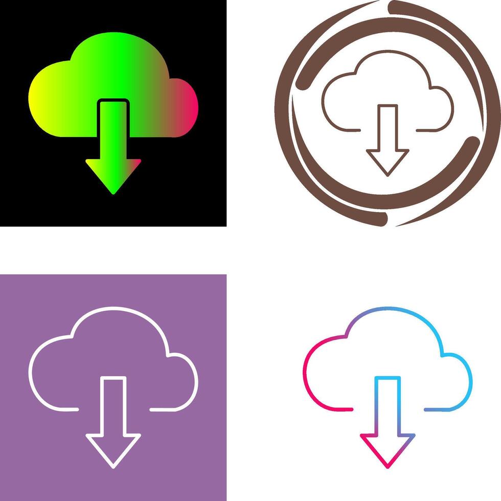 Download from Cloud Icon Design vector