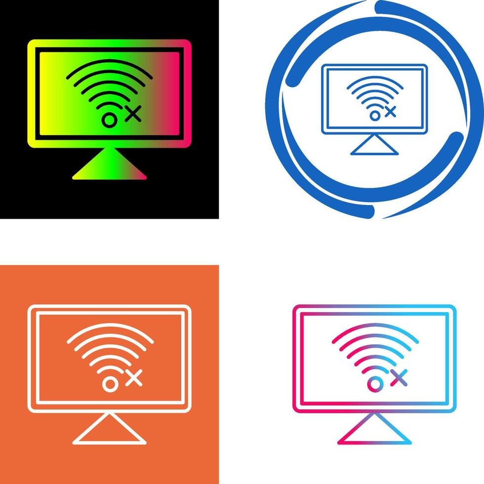 Disconnected Network Icon Design vector