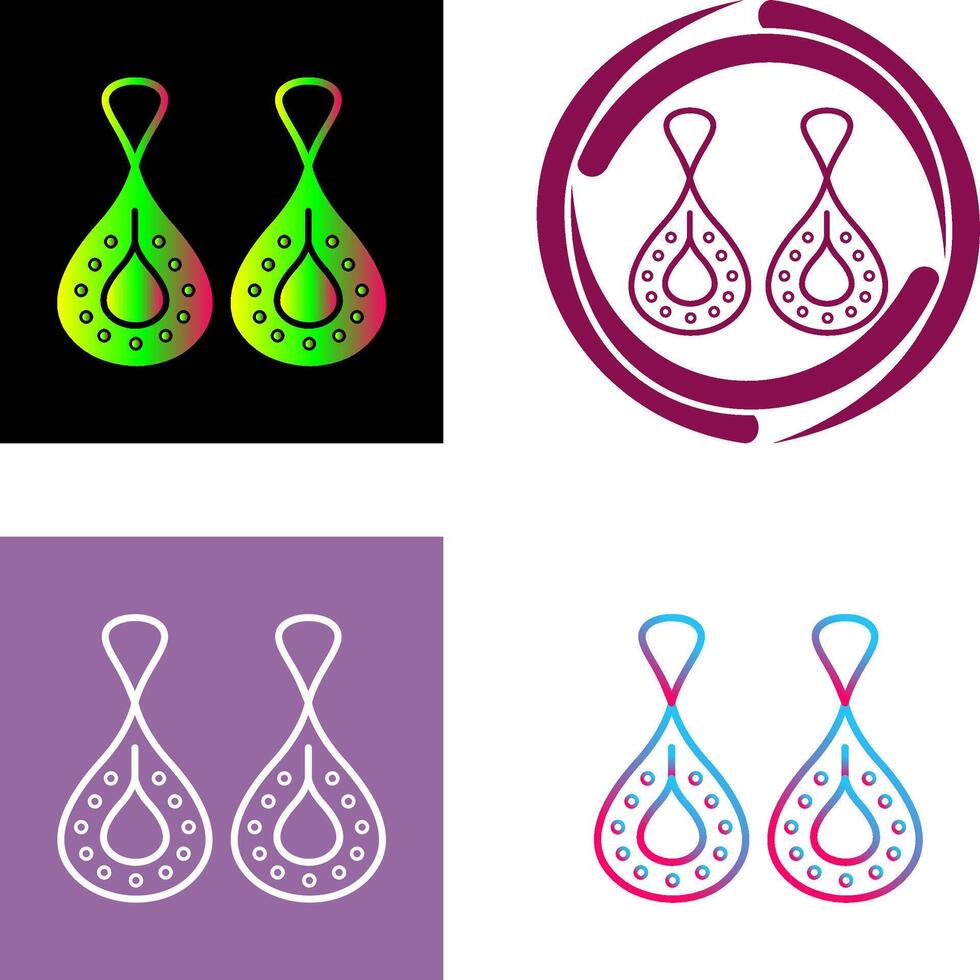 Earring Icon Design vector