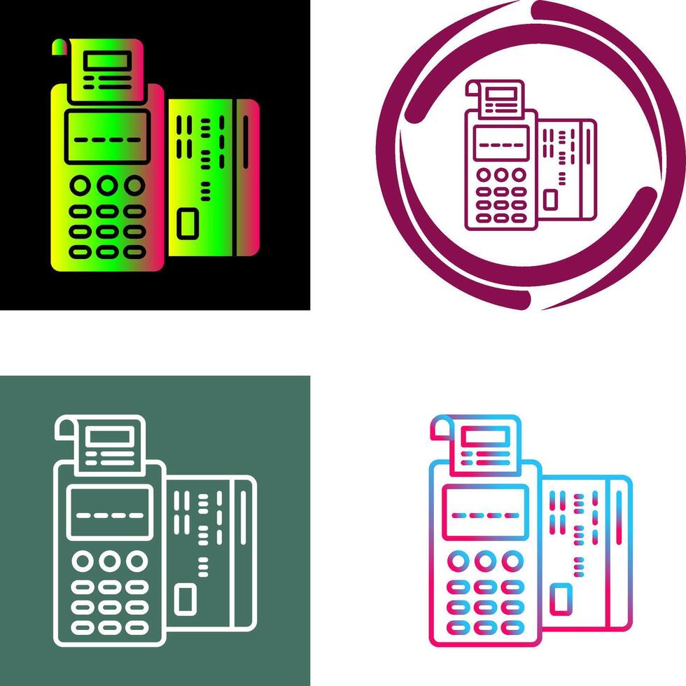 Pos Terminal Icon Design vector