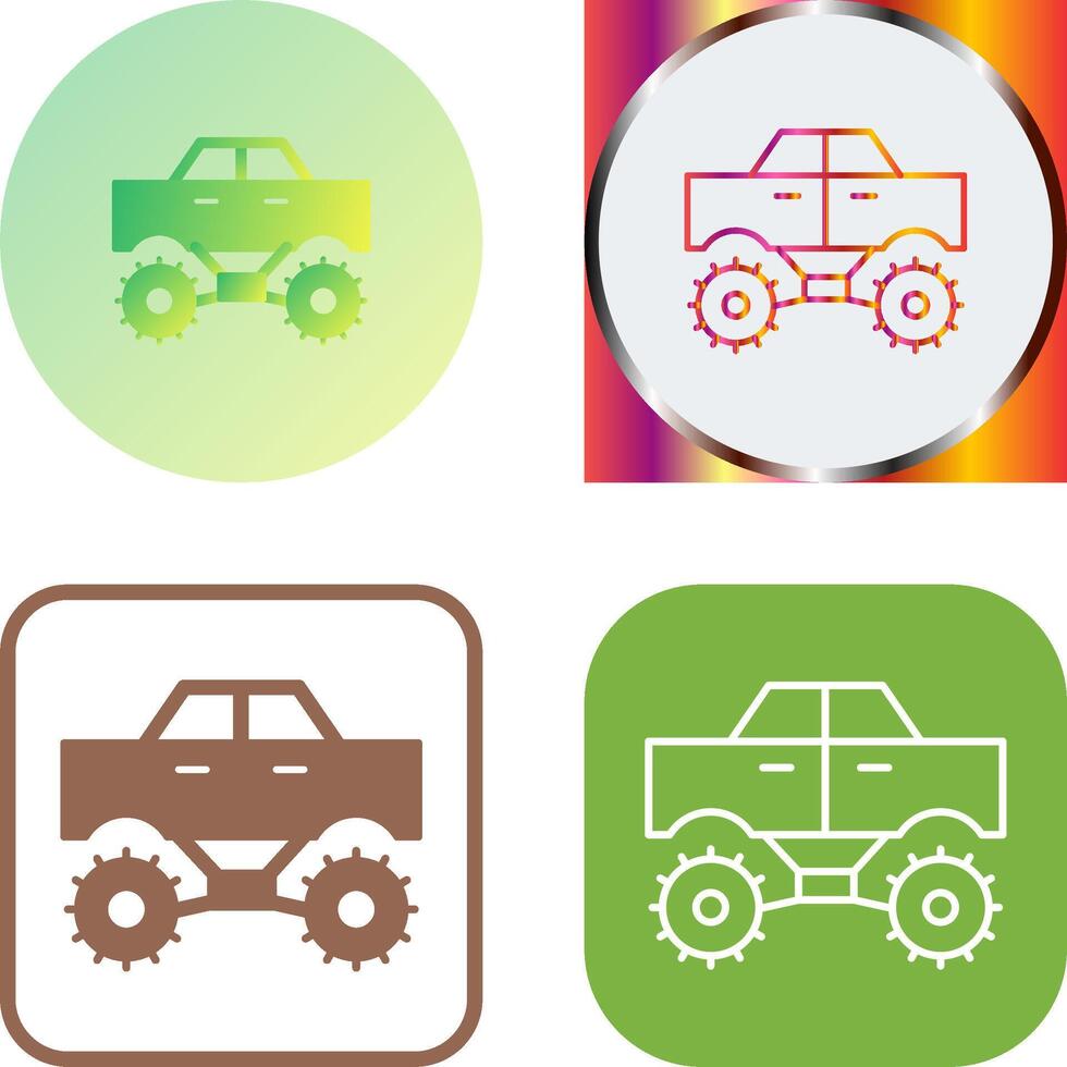 Monster Truck Icon Design vector