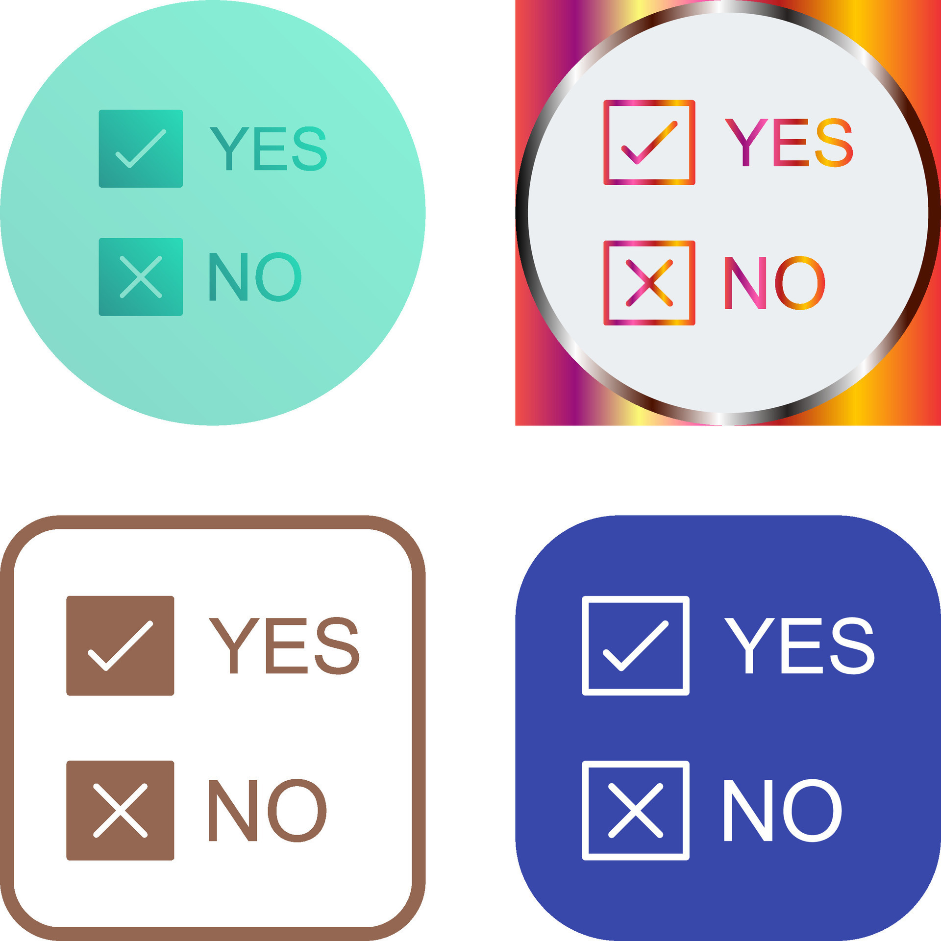 Yes No Option Icon Design 44332638 Vector Art at Vecteezy