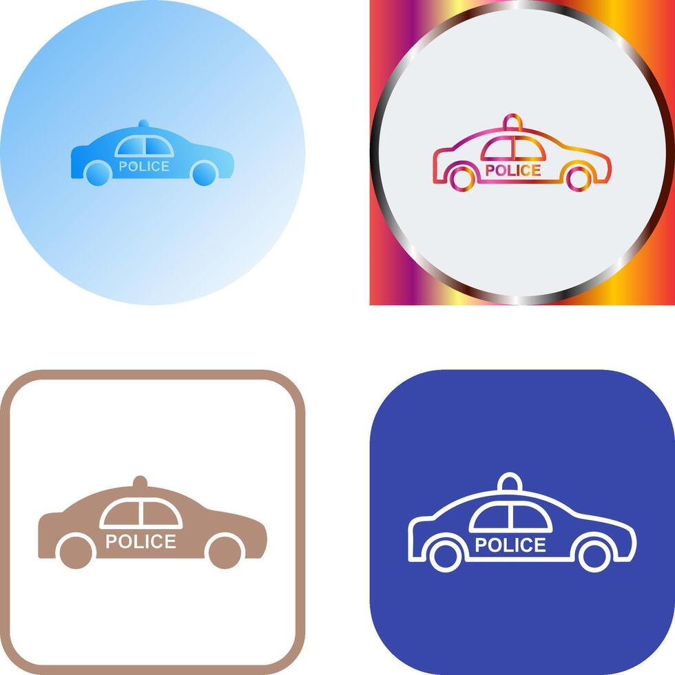 Police Car Icon Design vector