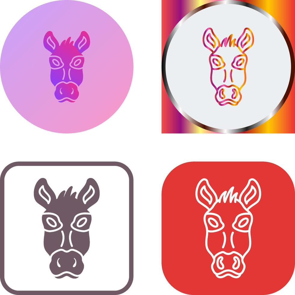 Donkey Icon Design vector