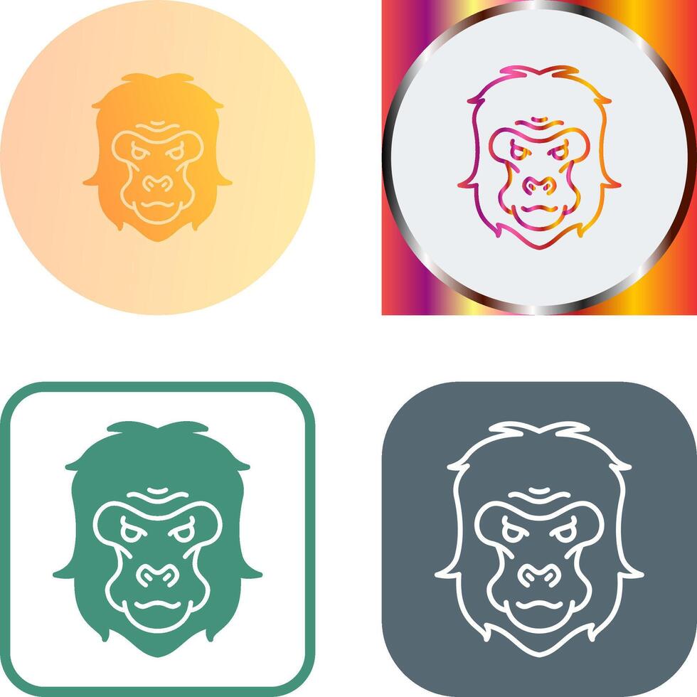 Gorilla Icon Design vector